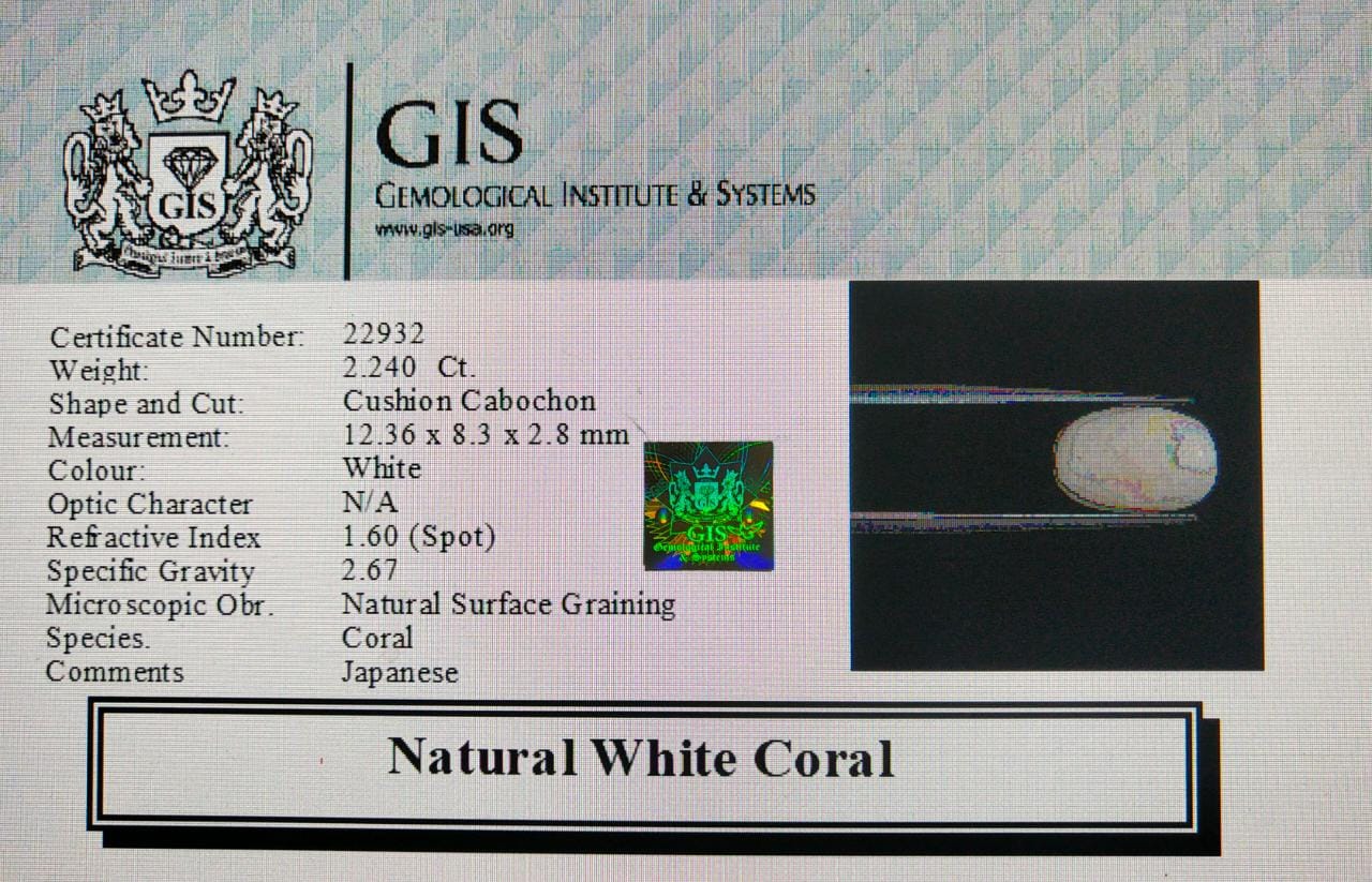 WC255 4 White Coral 2.24 Ct.