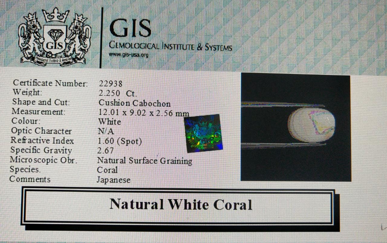 WC261 4 White Coral 2.25 Ct.