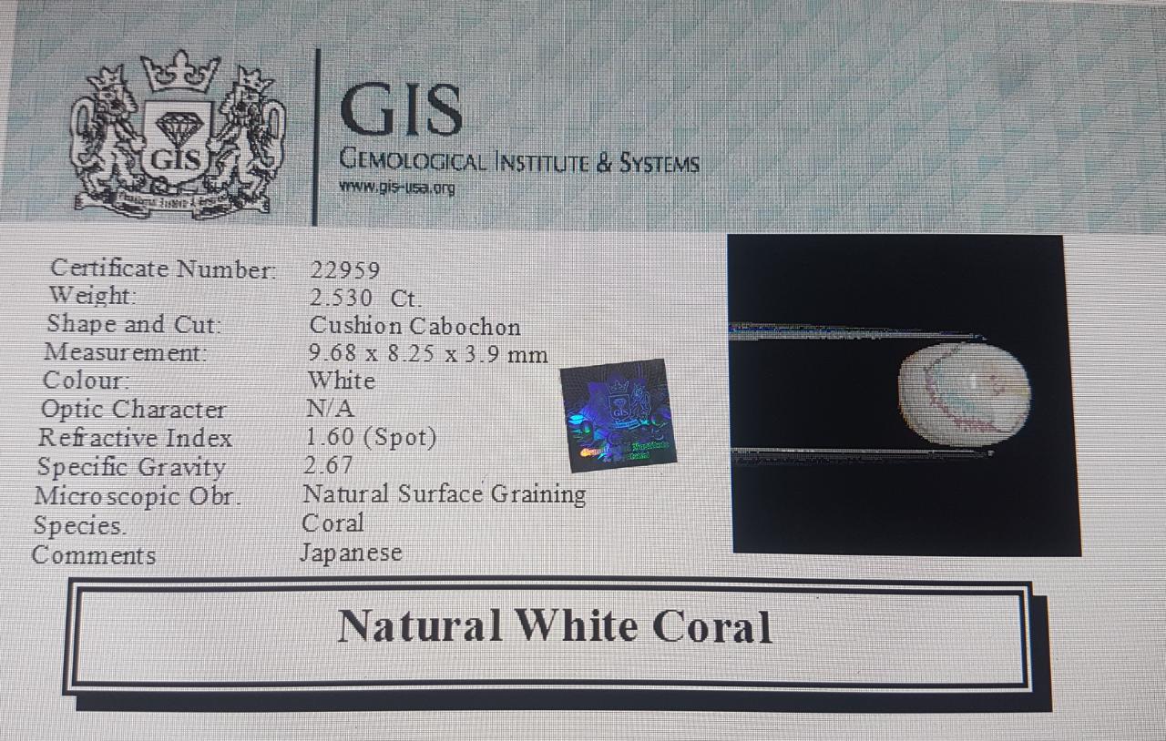 WC282 4 White Coral 2.53 Ct.