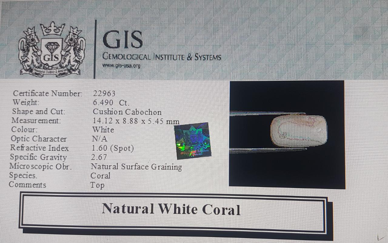 White Coral 6.49 Ct. 5 WC286 4 White Coral 6.49 Ct.