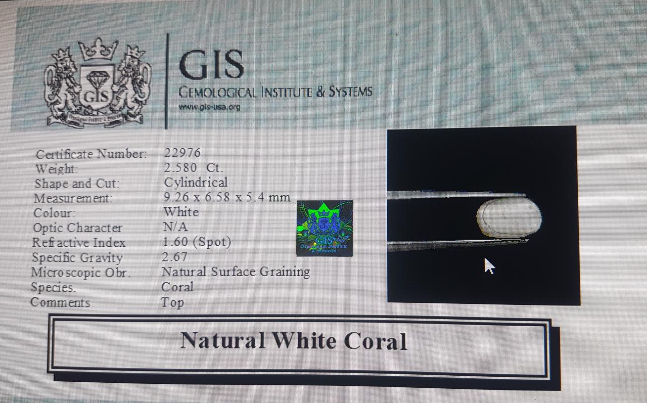 WC299 4 White Coral 2.58 Ct.