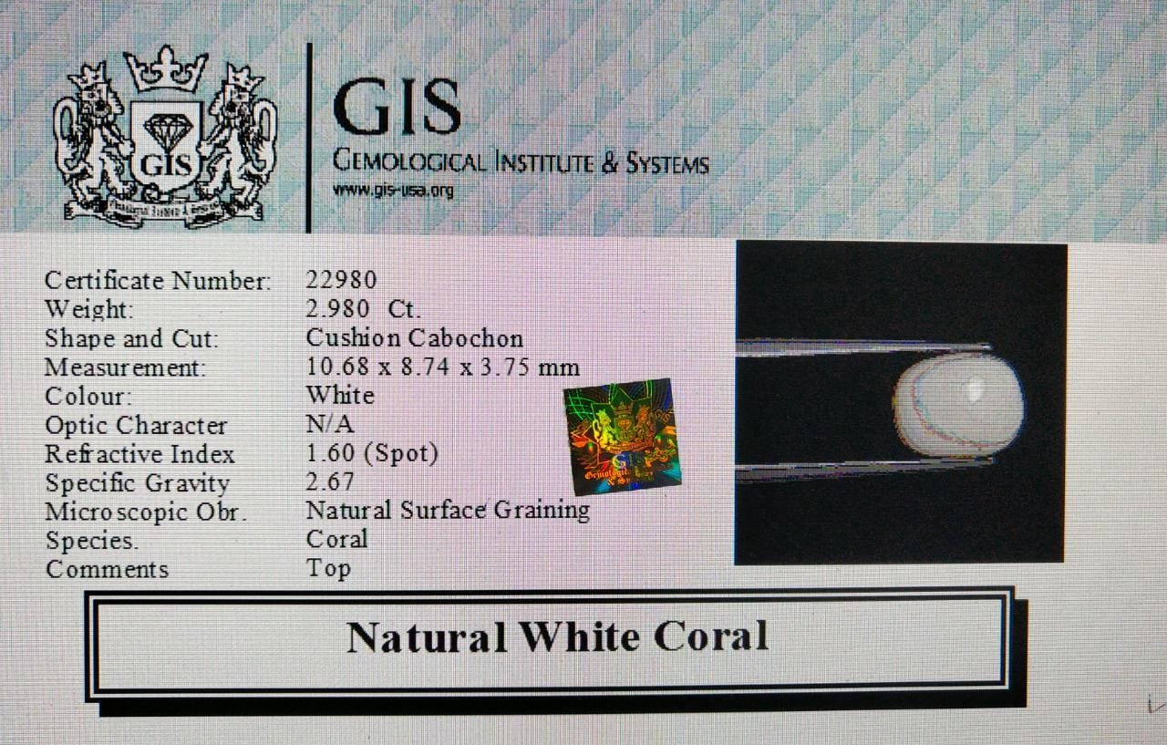 WC303 4 White Coral 2.98 Ct.