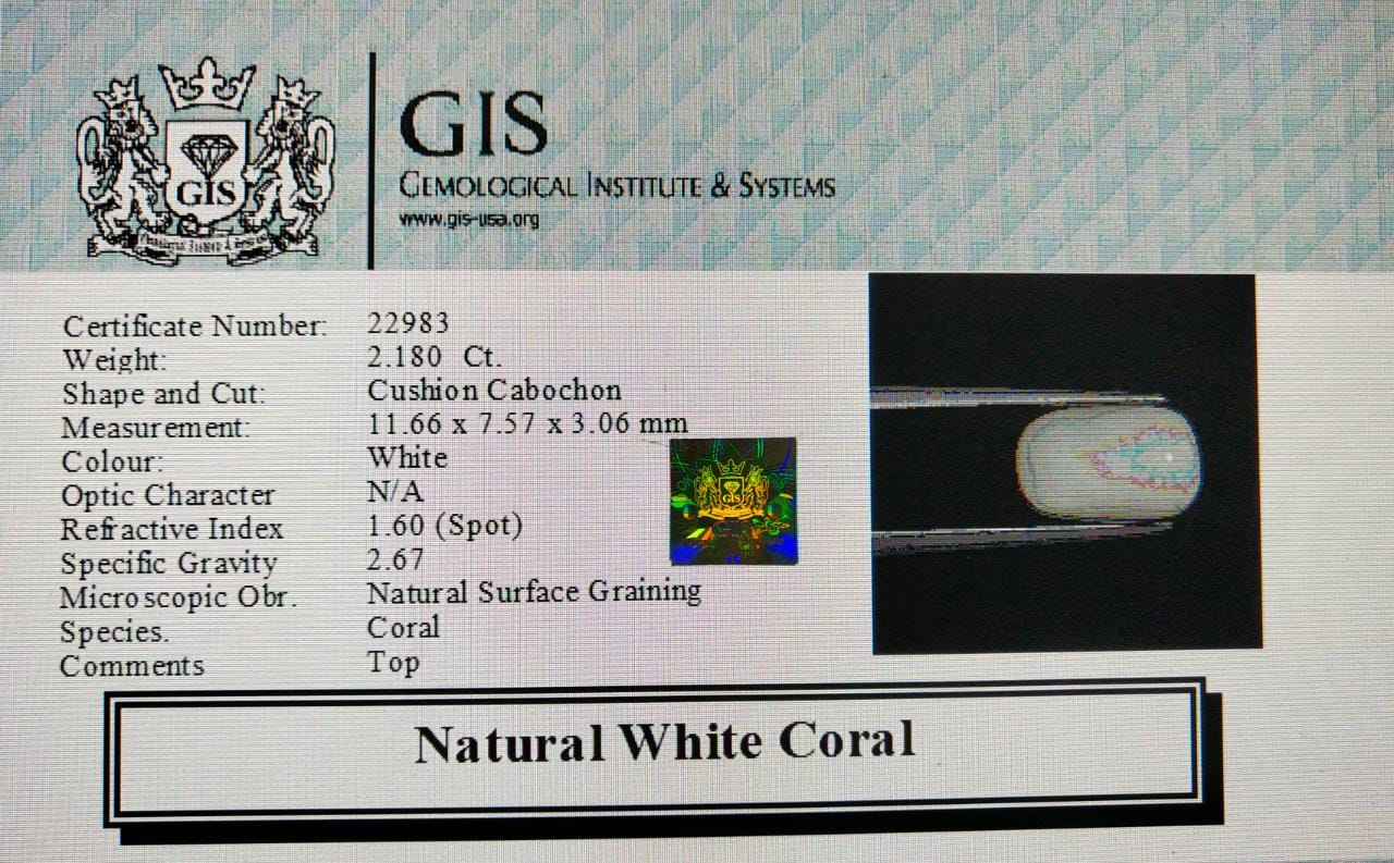 WC306 4 White Coral 2.18 Ct.