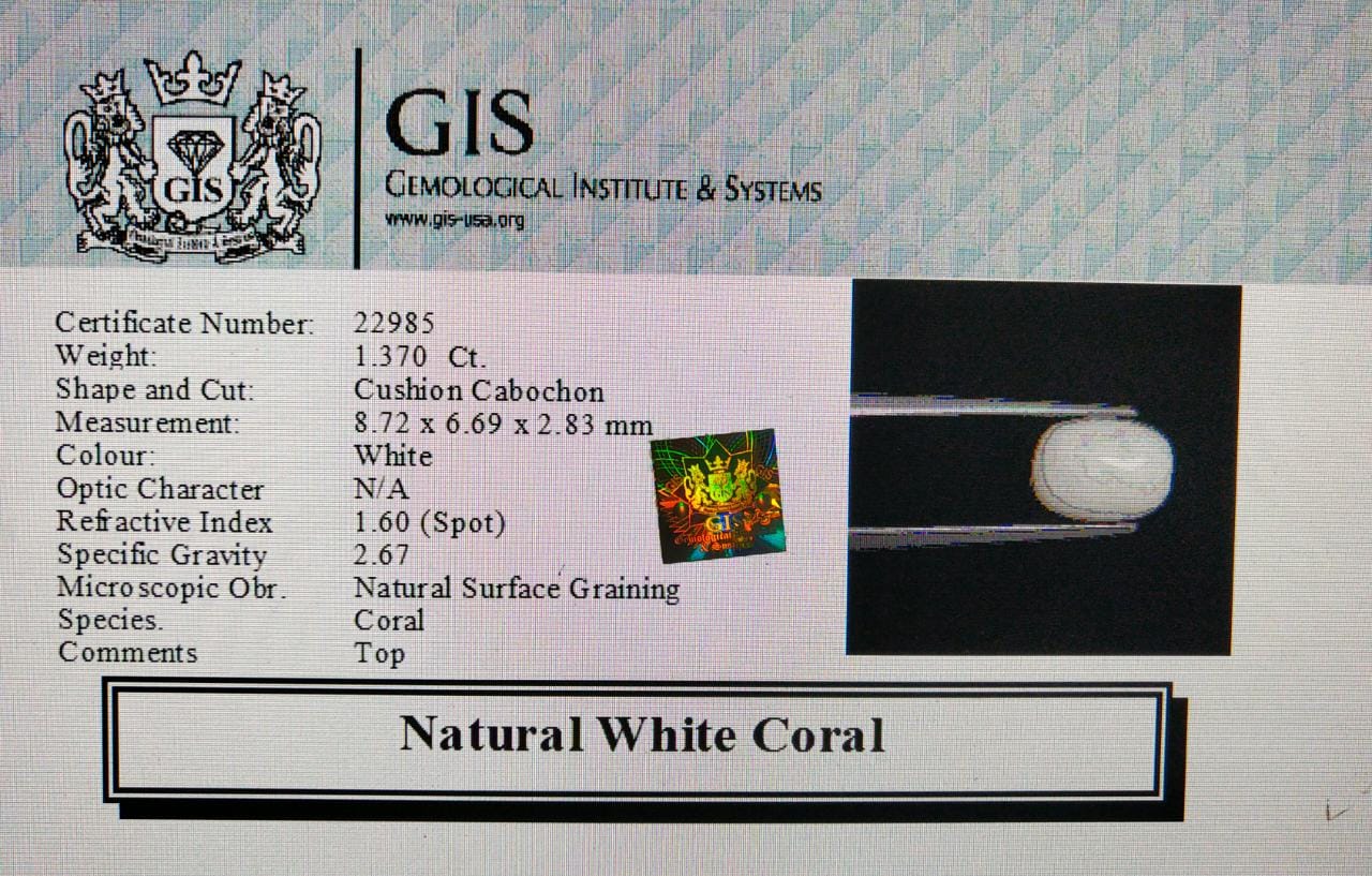 White Coral 1.37 Ct.
