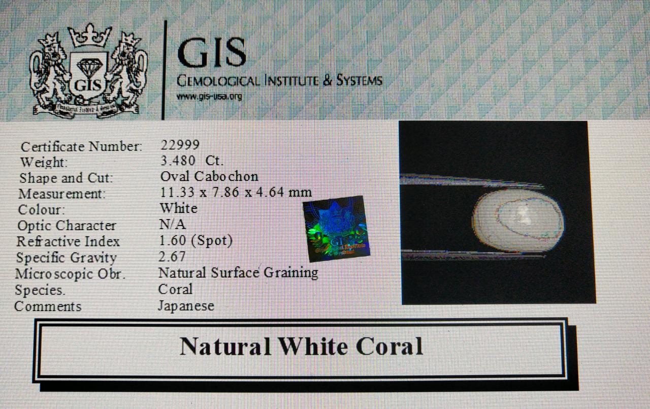 White Coral 3.48 Ct.