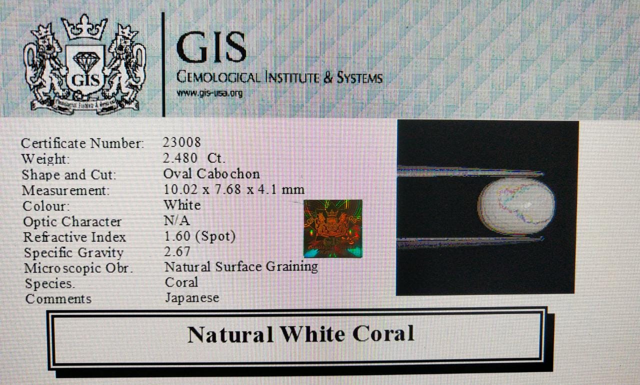 WC331 4 White Coral 2.48 Ct.
