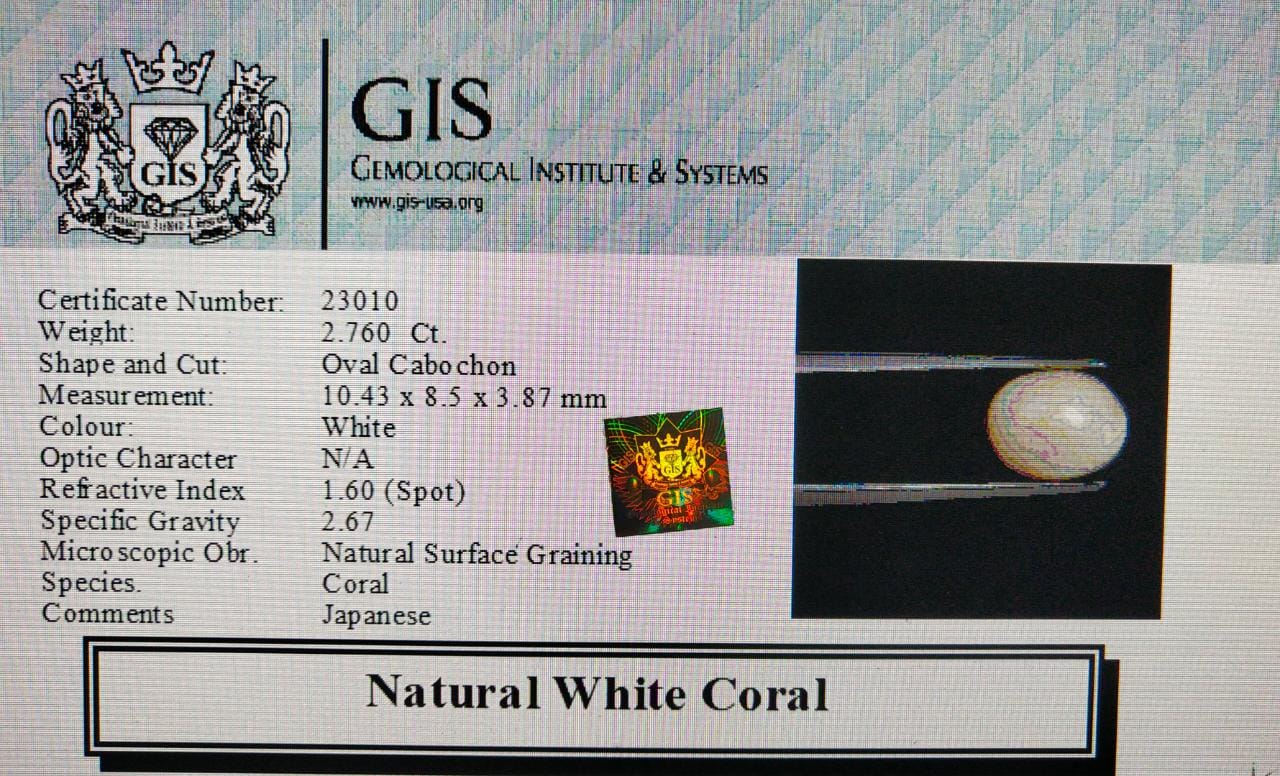 White Coral 2.76 Ct.