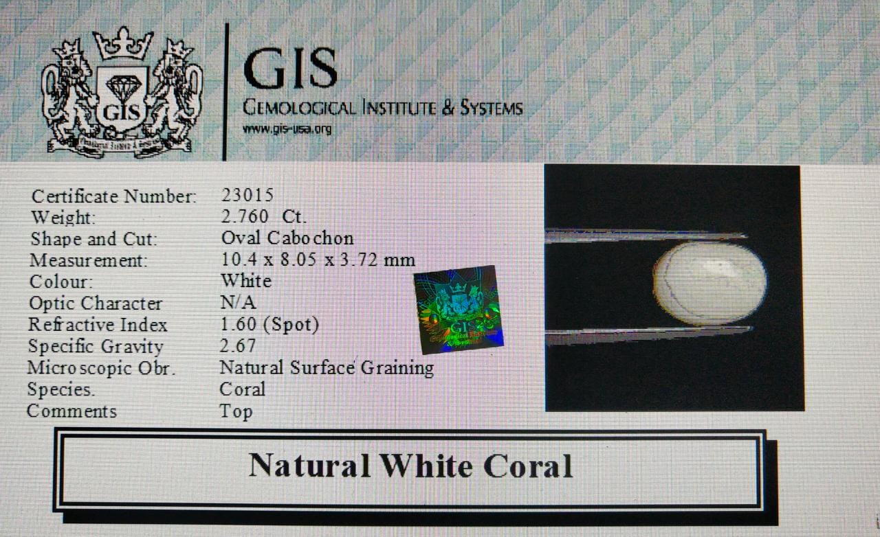 WC338 4 White Coral 2.76 Ct.