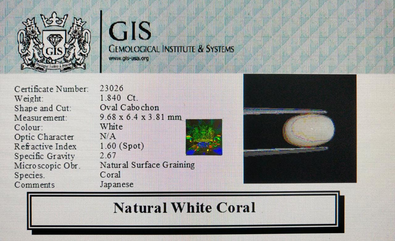 WC349 4 White Coral 1.84 Ct.