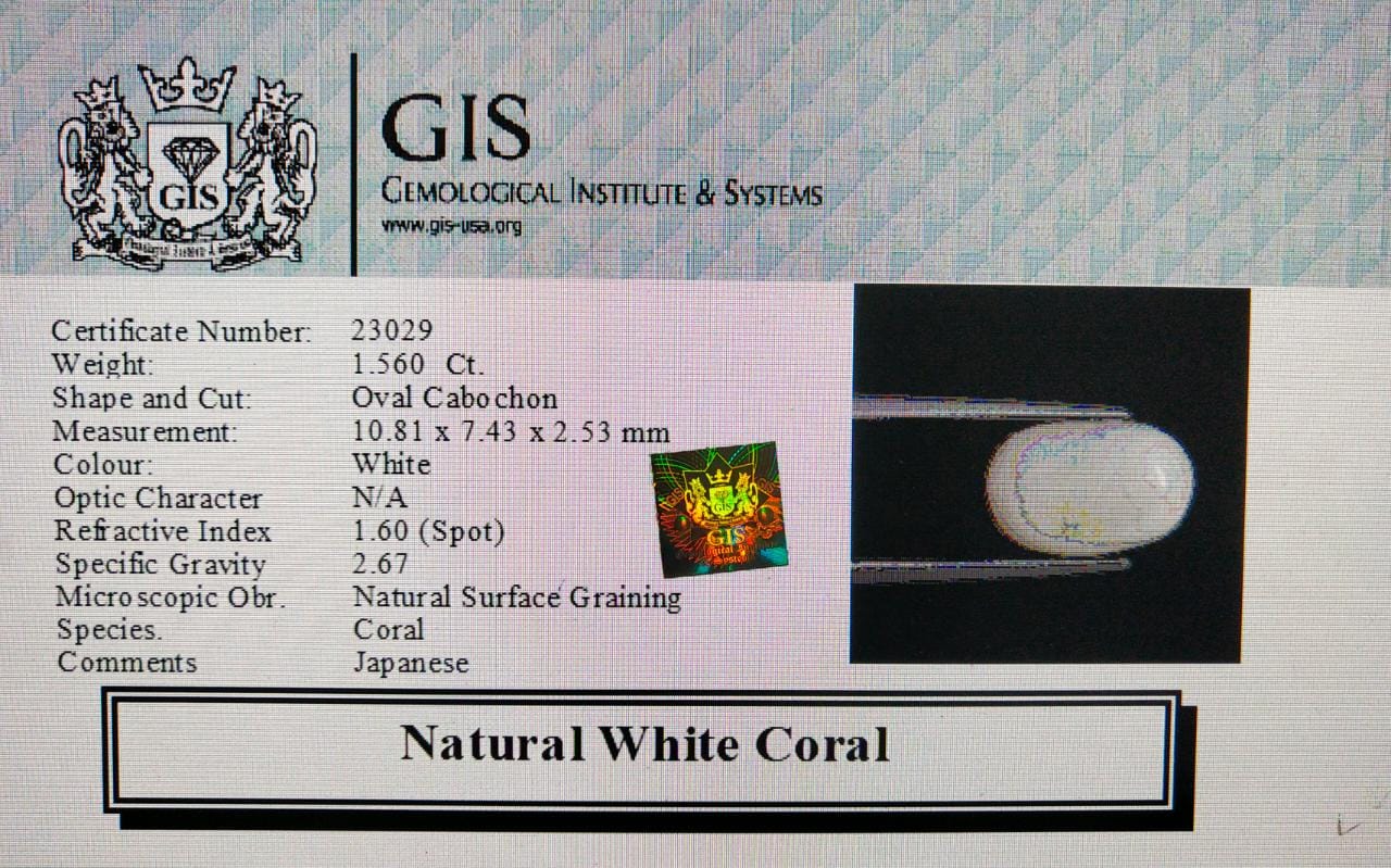 White Coral 1.56 Ct.