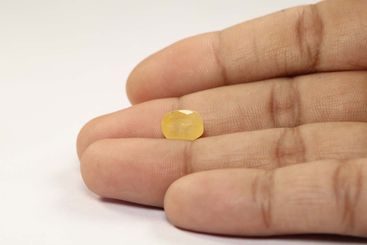YSP8552 3 Yellow Sapphire 3.69 Ct.