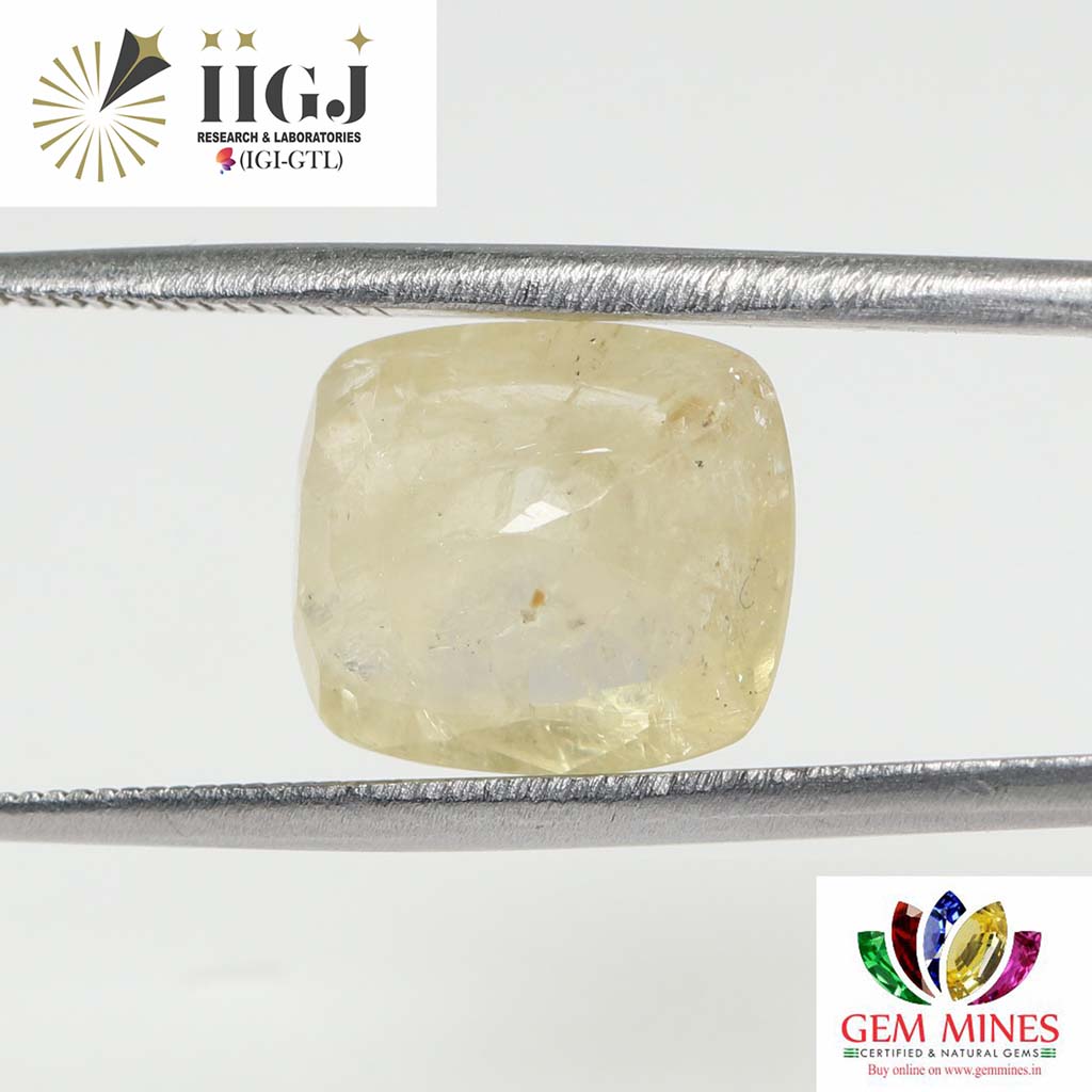 Yellow Sapphire 7.36 Ct.