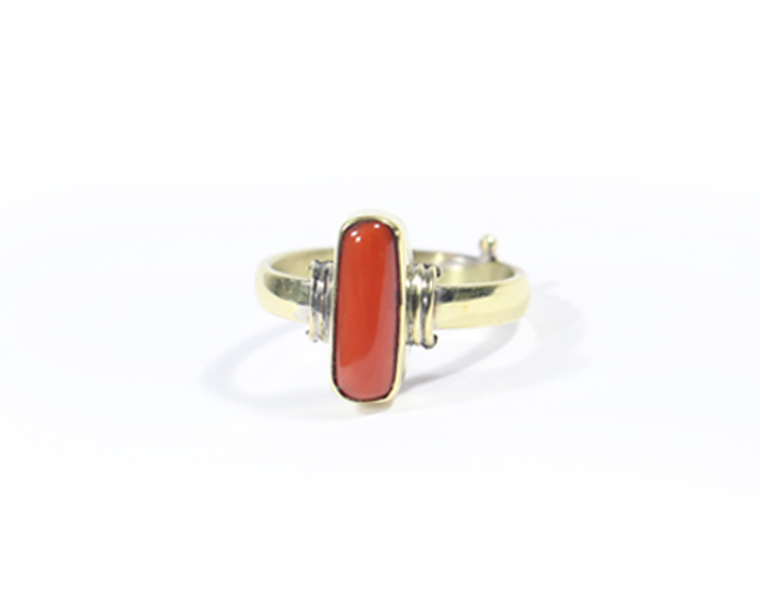 Natural Coral (Moonga) Ring (5+ Ratti)