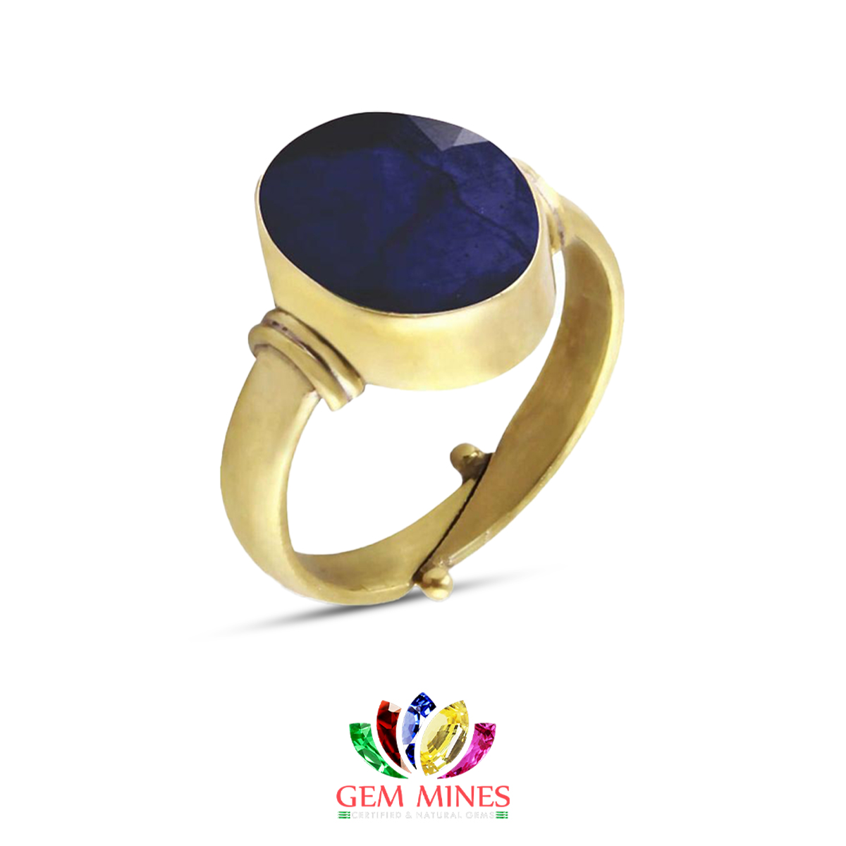 Classic Blue Sapphire (Neelam) gold ring – Kundaligems.com