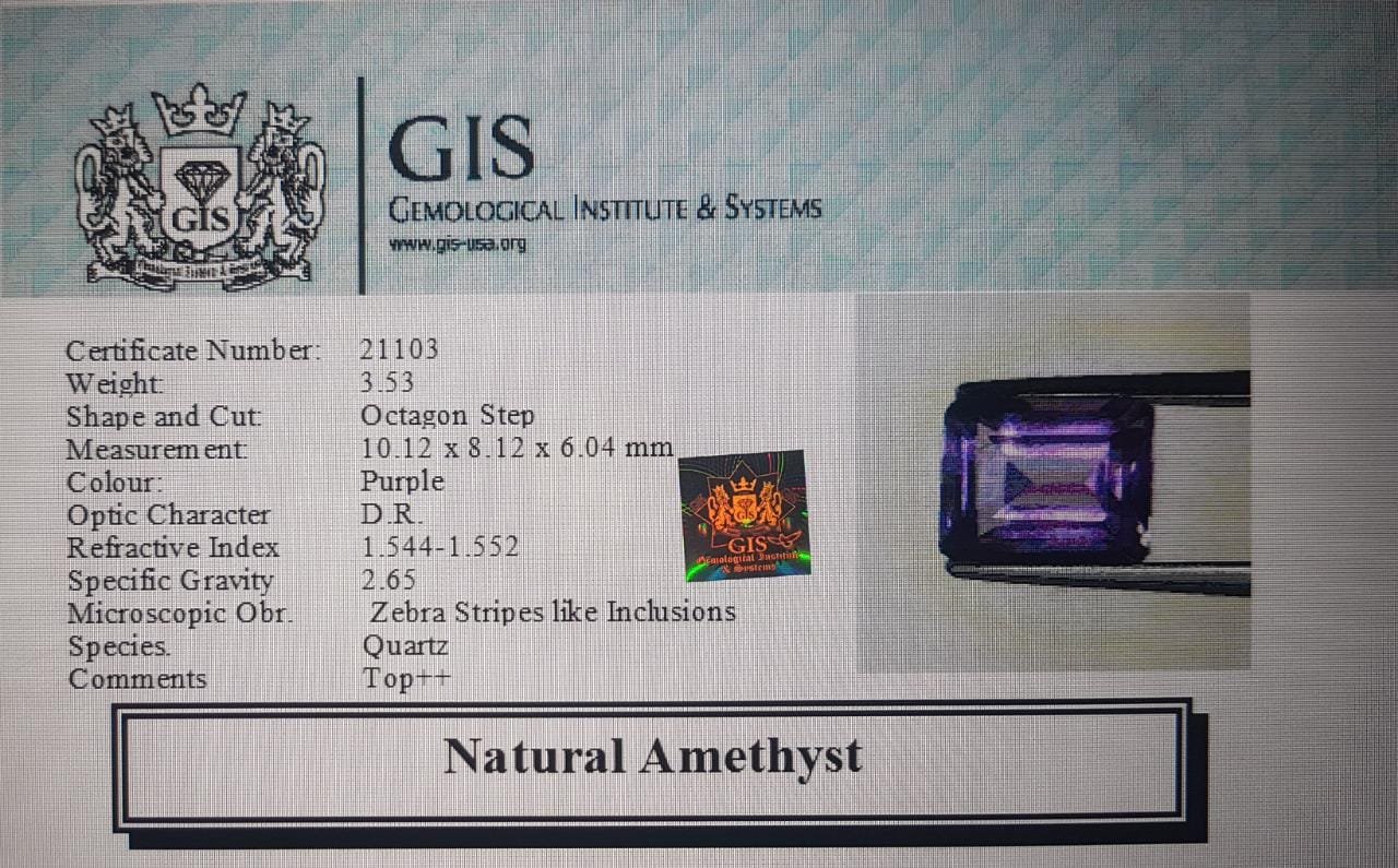 AME825 4 Amethyst 3.53 Ct.