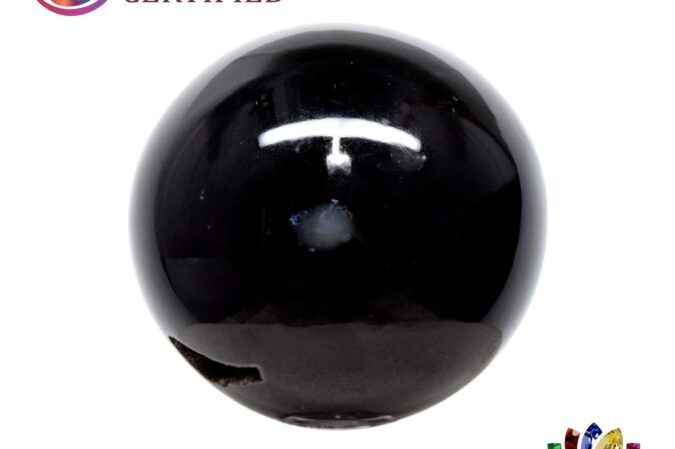 Black Chalcedony Ball 107-127 Gms.