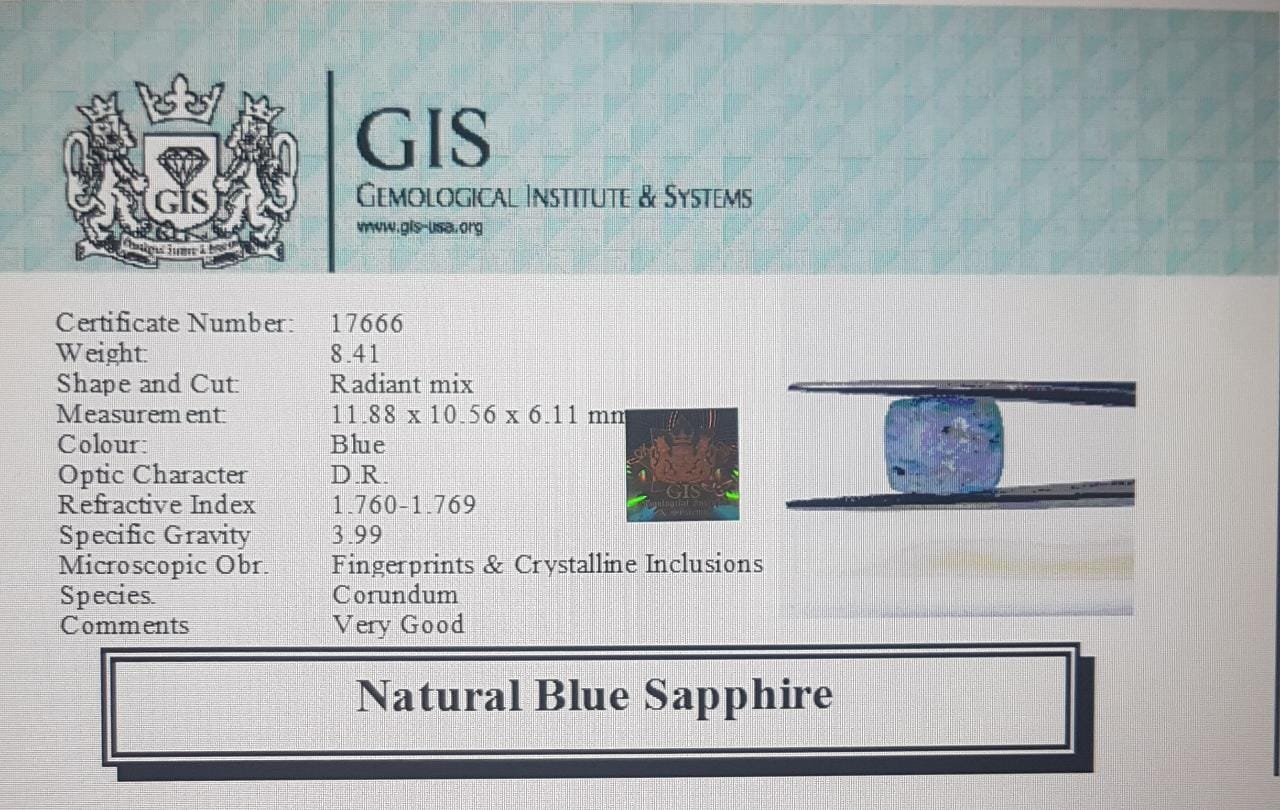 BSP5903 4 Blue Sapphire 8.41 Ct.