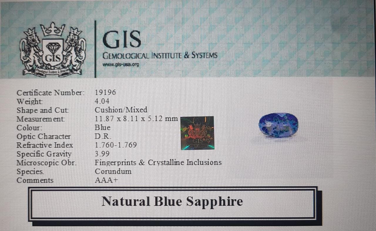 BSP5943 4 Blue Sapphire 4.04 Ct.