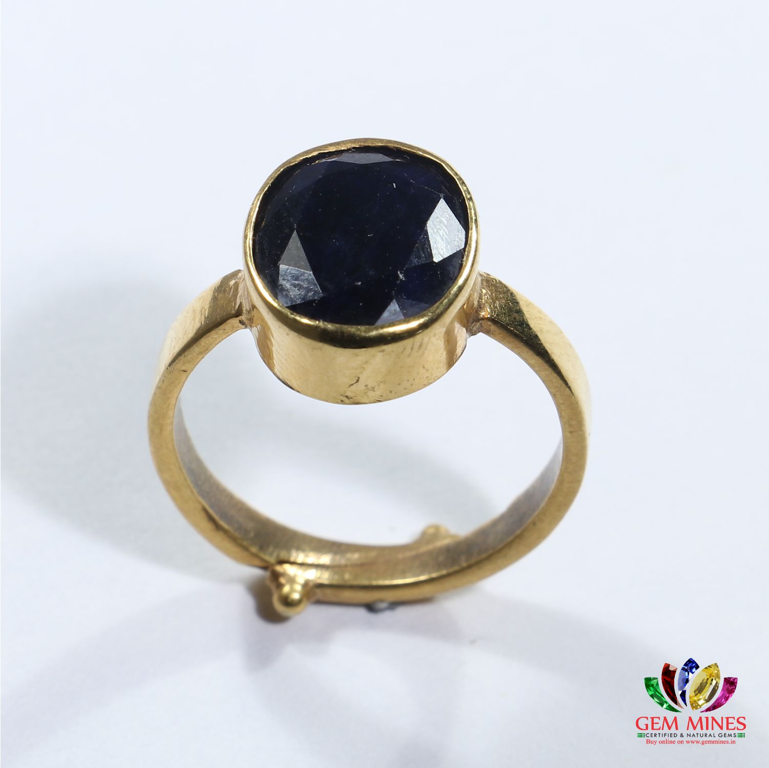 Natural Blue Sapphire (Neelam) Ring (7+ Ratti)