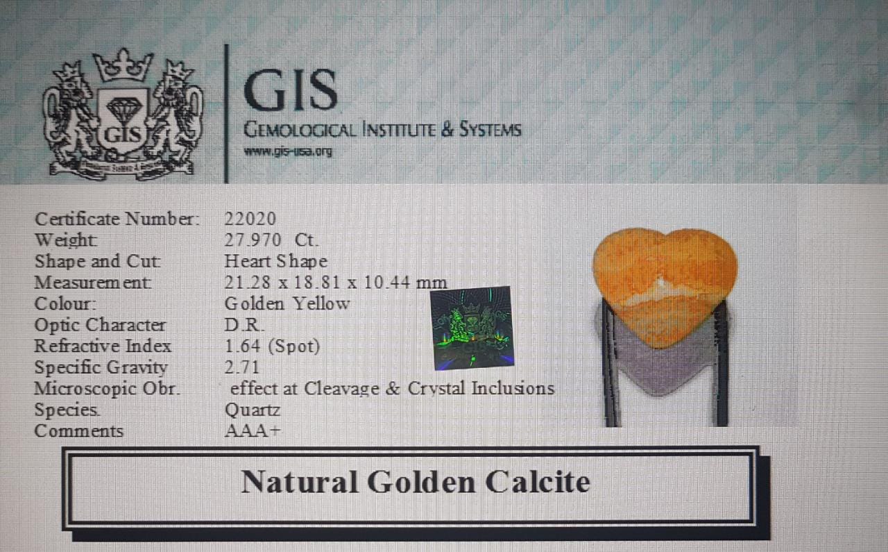 Golden Calcite 27.97 Ct.