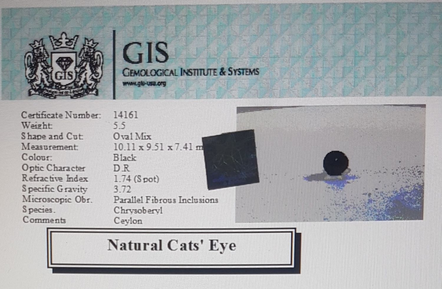 CE1707 4 Cats Eye 5.5 Ct.