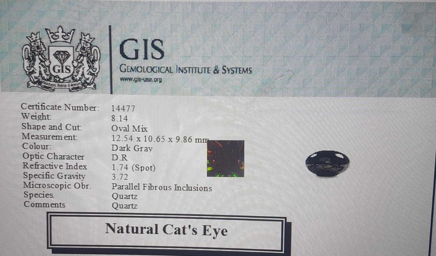 Cat's Eye 8.14 Ct.