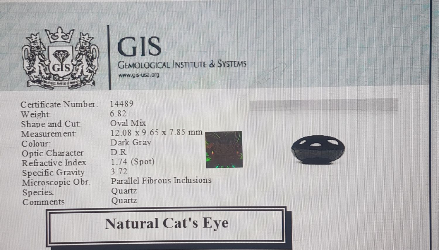 Cat's Eye 6.82 Ct.
