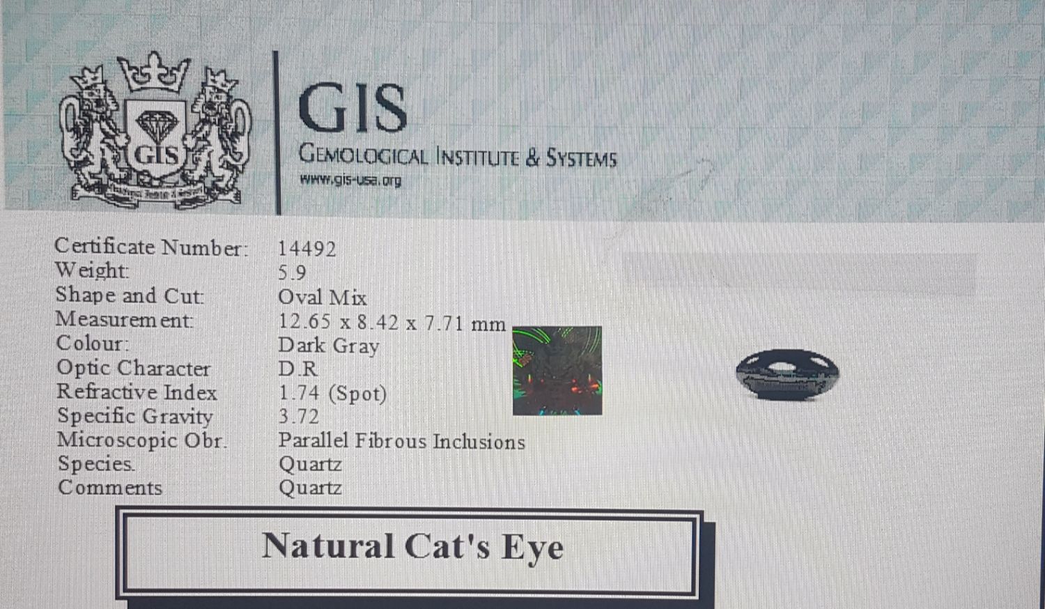 Cat's Eye 5.9 Ct.