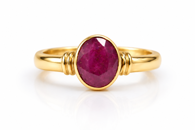 Ruby Ring Rs. 3490/- (Manik 5+Ratti) Ruby Ring Rs. 3490/- (Manik 5+Ratti)