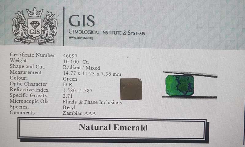 Emerald 10.1 Ct.