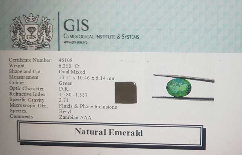 EMR12930 4 1 Emerald 6.25 Ct.