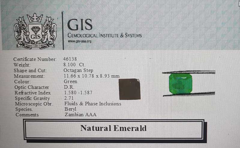 EMR12962 4 1 Emerald 8.4 Ct.