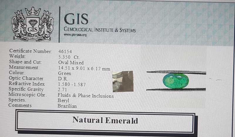 EMR12976 4 1 Emerald 5.35 Ct.