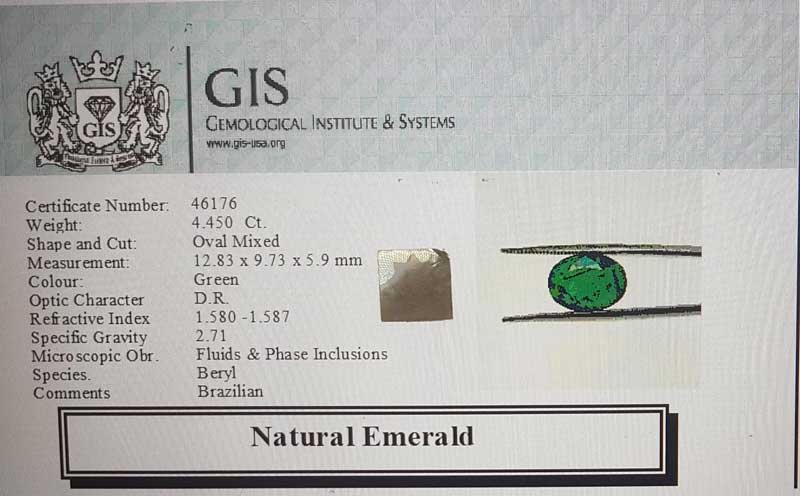 EMR12997 4 1 Emerald 4.45 Ct.