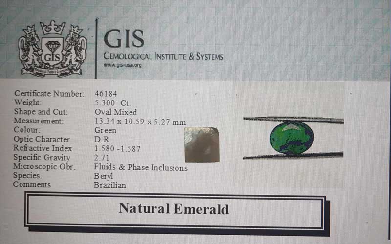 Emerald 5.3 Ct.