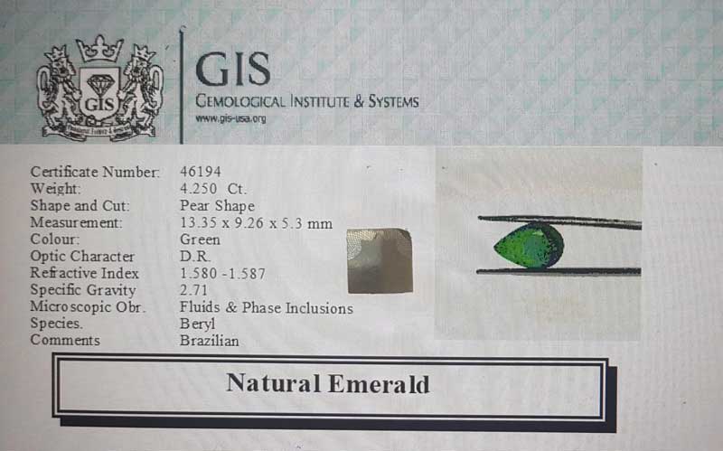 EMR13015 4 1 Emerald 4.25 Ct.