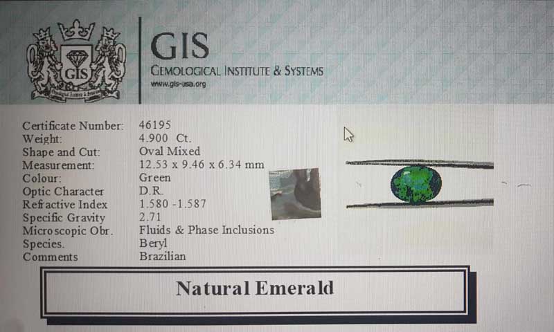 EMR13016 4 1 Emerald 4.9 Ct.