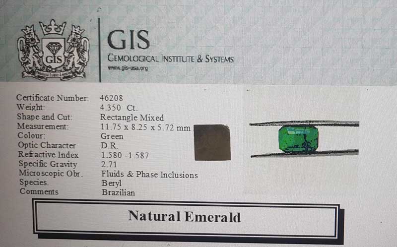 EMR13029 4 1 Emerald 4.35 Ct.