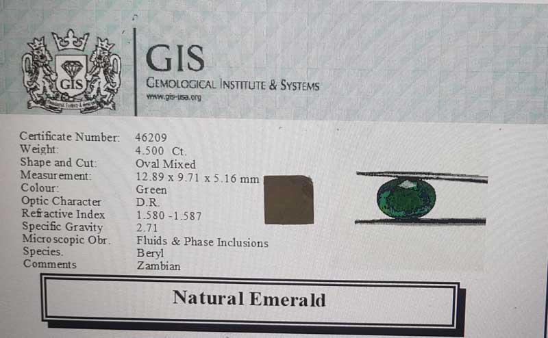 EMR13030 4 1 Emerald 4.5 Ct.