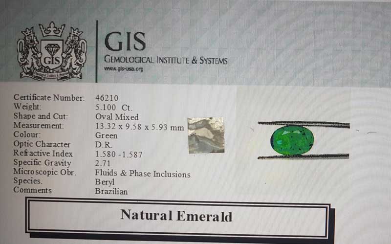 EMR13031 4 1 Emerald 5.1 Ct.