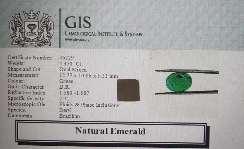 Emerald 4.45 Ct.