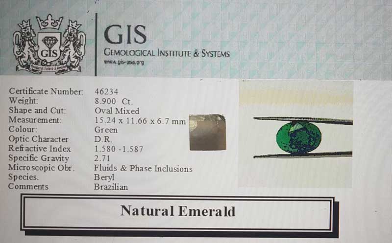 Emerald 8.9 Ct.