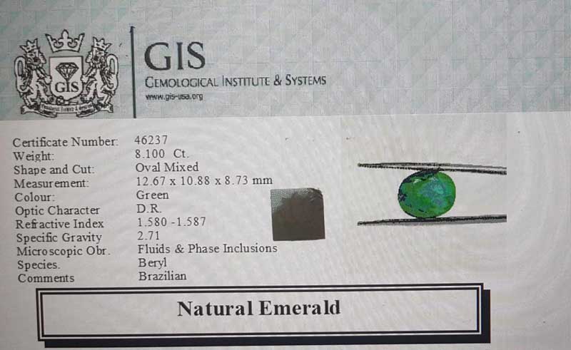 Emerald 8.1 Ct.