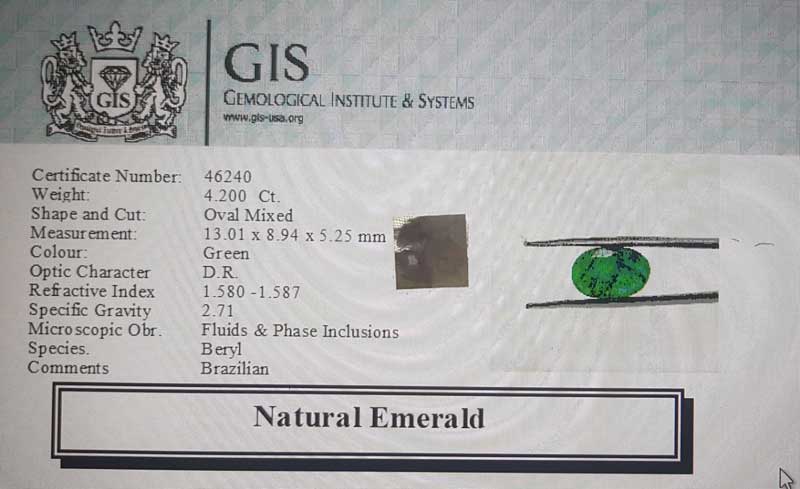 EMR13061 4 1 Emerald 4.2 Ct.