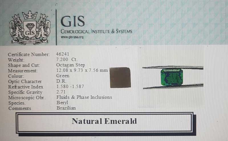 Emerald 7.2 Ct.