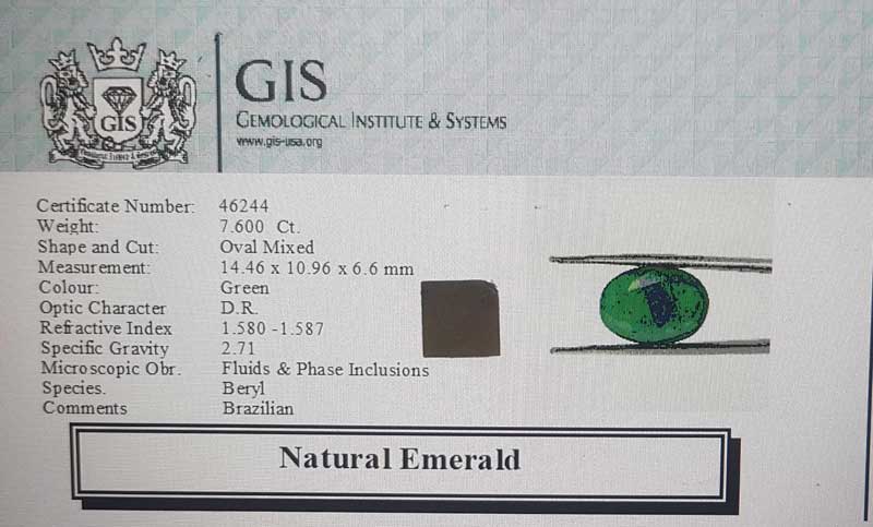 Emerald 7.6 Ct. 5 EMR13065 4 1 Emerald 7.6 Ct.