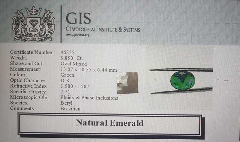 Emerald 5.85 Ct.