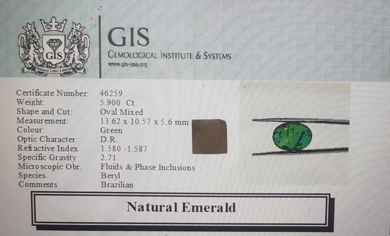 Emerald 5.9 Ct.