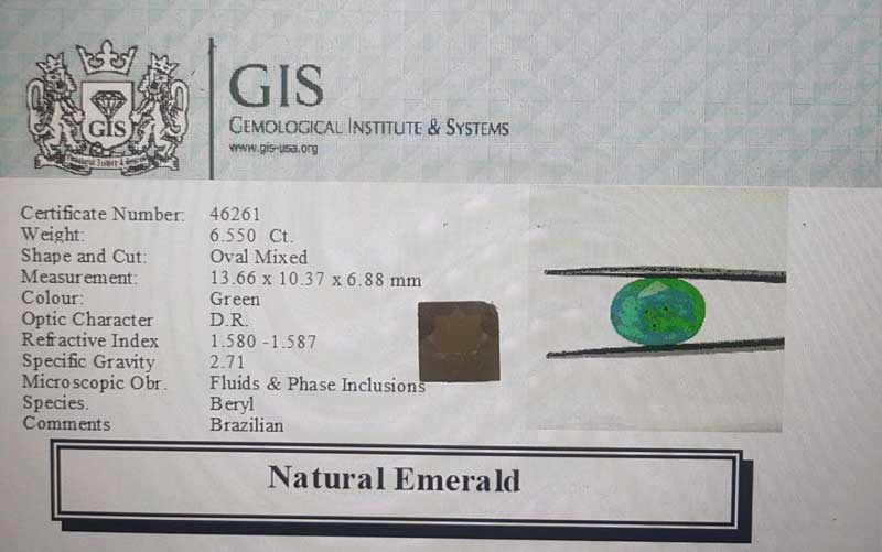 EMR13082 4 1 Emerald 6.55 Ct.