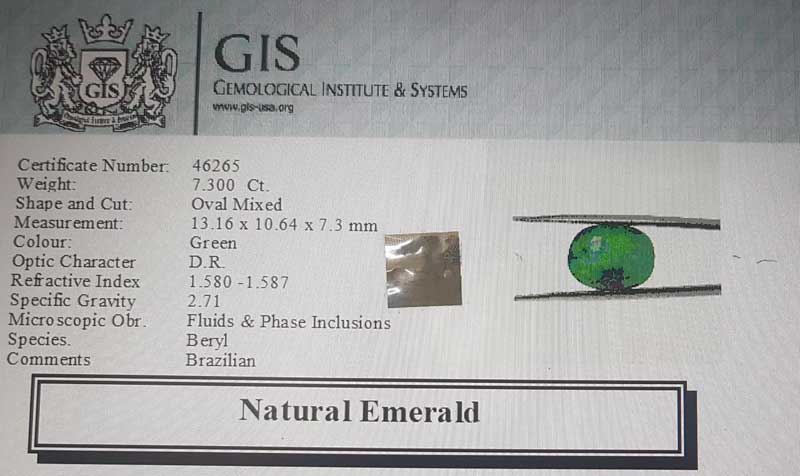 Emerald 7.3 Ct.